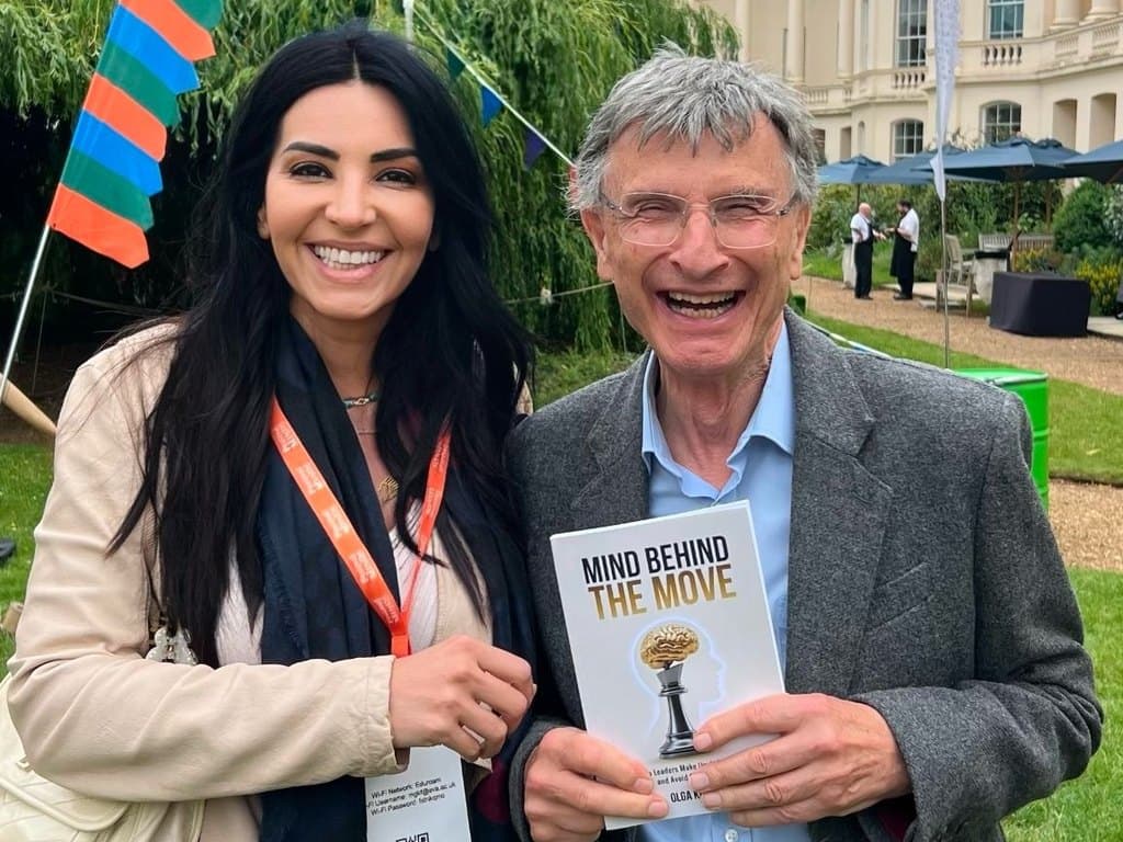 Olga Kiendler with Sir Andrew Likierman